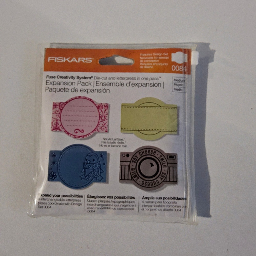 Fiskars Fuse Creativity System Expansion Pack Multi 0084 Letterpress Plates